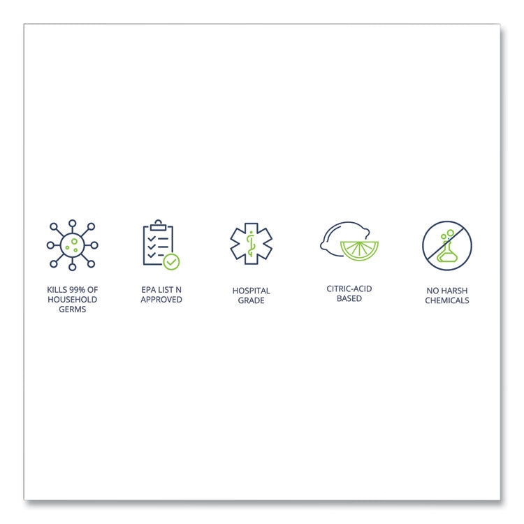 CleanCide Disinfecting Wipes, 1-Ply, 8 x 5.5, Fresh Scent, White, 400/Tub, 4 Tubs/Carton