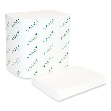 Valay Interfolded Napkins, 1-Ply, White, 6.5 X 8.25, 6,000/carton