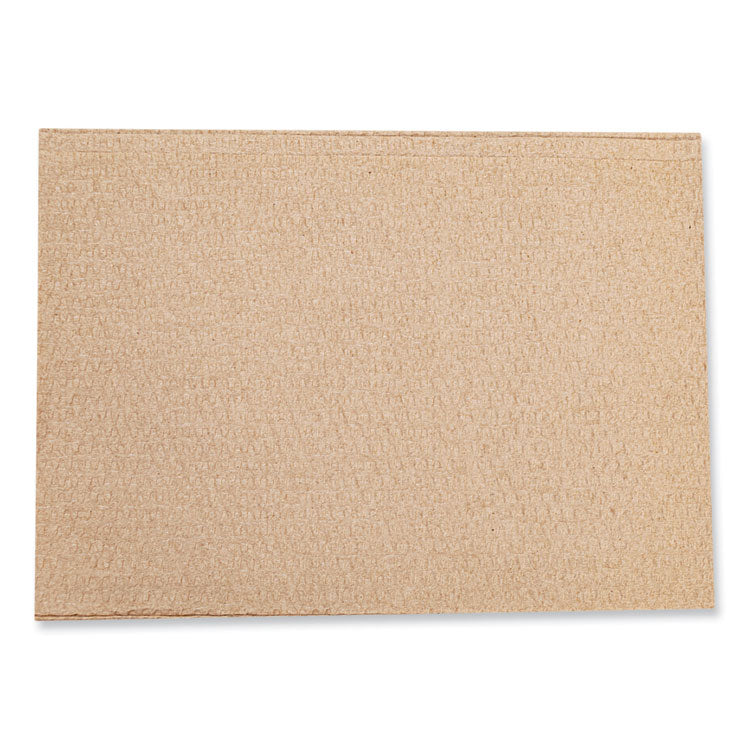 Valay Interfolded Napkins, 1-Ply, 6.3 X 8.85, Kraft, 6,000/carton