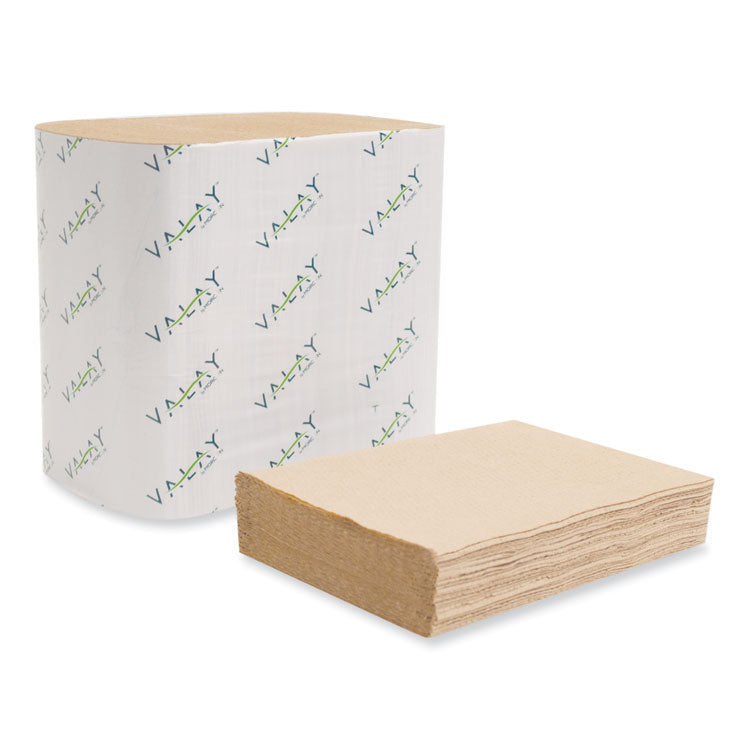 Valay Interfolded Napkins, 1-Ply, 6.3 X 8.85, Kraft, 6,000/carton