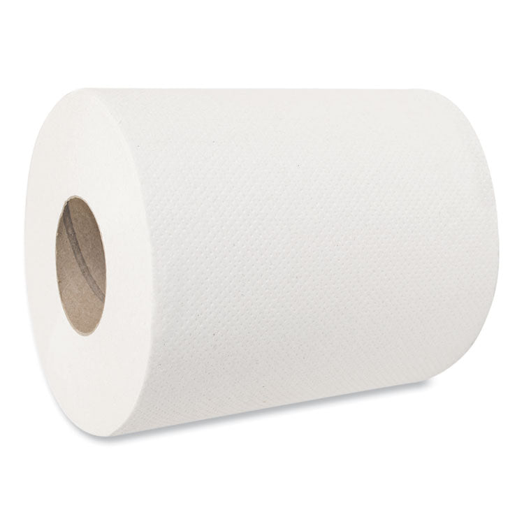 Morsoft Center-Pull Roll Towels, 2-Ply, 6.9" dia, White, 600 Sheets/Roll, 6 Rolls/Carton