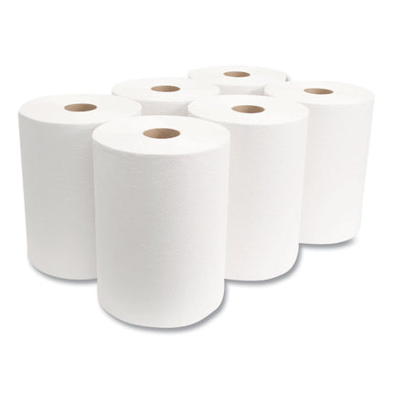 10 Inch Roll Towels, 1-Ply, 10" X 800 Ft, White, 6 Rolls/carton