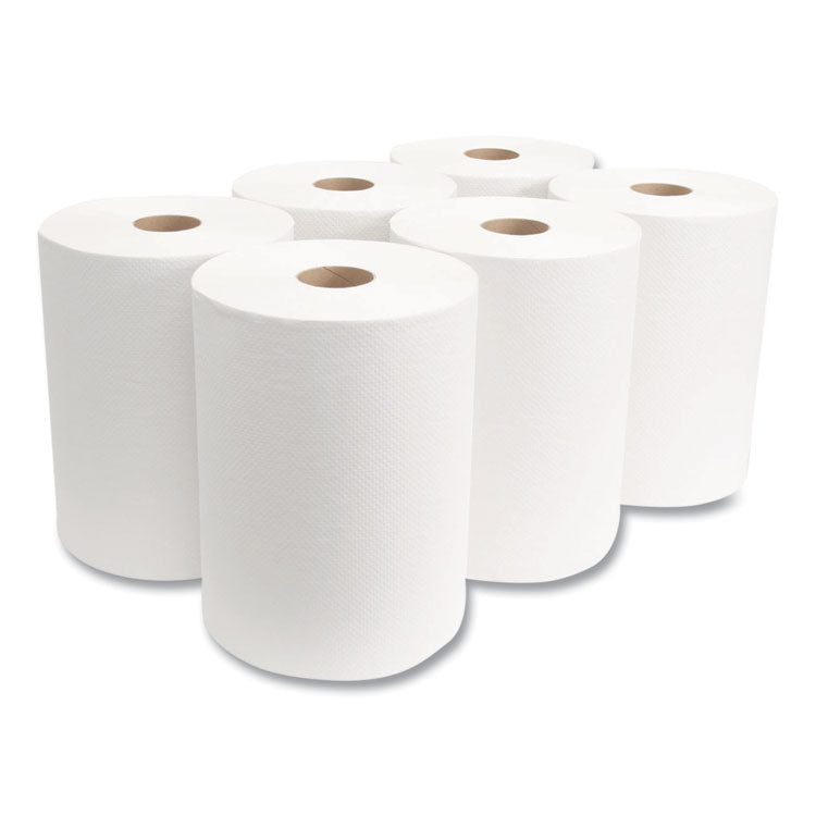 10 Inch Roll Towels, 1-Ply, 10" X 800 Ft, White, 6 Rolls/carton