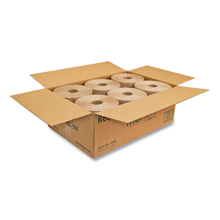 Morsoft Universal Roll Towels, 1-Ply, 8" x 800 ft, Brown, 6 Rolls/Carton