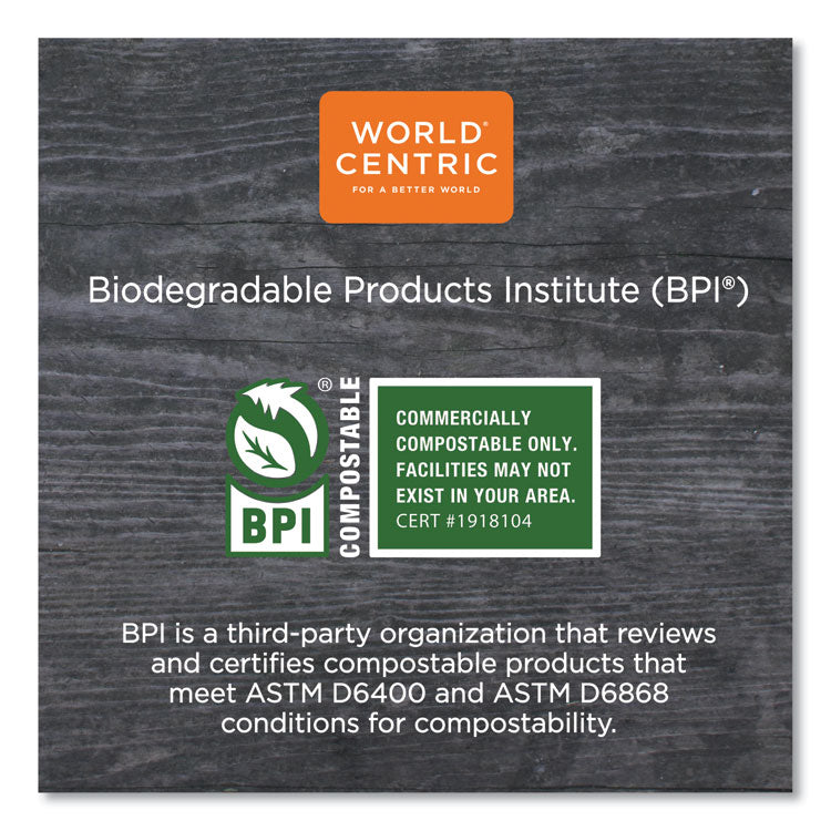 TPLA Compostable Cutlery, Fork, Plastic, White, 1,000/Carton