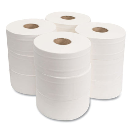 Valay Mini Jumbo Bath Tissue, Septic Safe, 2-Ply, White, 750 ft, 12 Rolls/Carton