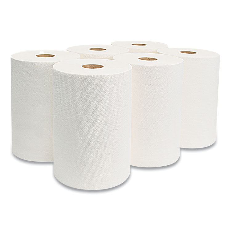 10 Inch Tad Roll Towels, 1-Ply, 10" X 550 Ft, White, 6 Rolls/carton