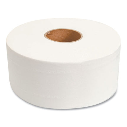 Valay Mini Jumbo Bath Tissue, Septic Safe, 2-Ply, White, 750 ft, 12 Rolls/Carton