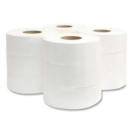 Jumbo Bath Tissue, Septic Safe, 2-Ply, White, 3.3" x 625 ft, 12 Rolls/Carton