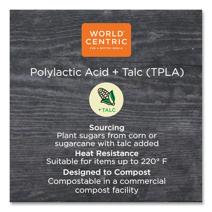 TPLA Compostable Cutlery, Spoon, Plastic, White, 1,000/Carton