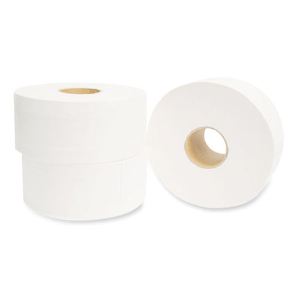 Valay Mini Jumbo Bath Tissue, Septic Safe, 2-Ply, White, 750 ft, 12 Rolls/Carton
