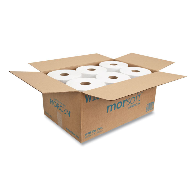 10 Inch Roll Towels, 1-Ply, 10" X 800 Ft, White, 6 Rolls/carton