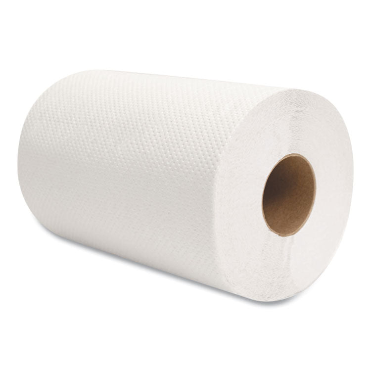 Morsoft Universal Roll Towels, 1-Ply, 8" x 350 ft, White, 12 Rolls/Carton