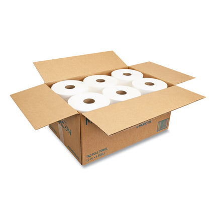 10 Inch TAD Roll Towels, 1-Ply, 10" x 500 ft, White, 6 Rolls/Carton