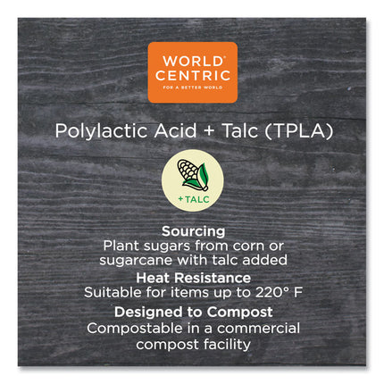 TPLA Compostable Cutlery, Fork, Plastic, White, 1,000/Carton