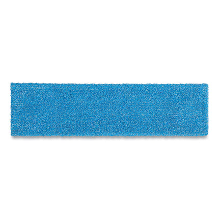 Adaptable Flat Mop Pads, Microfiber, 19.5 X 5.5, Blue