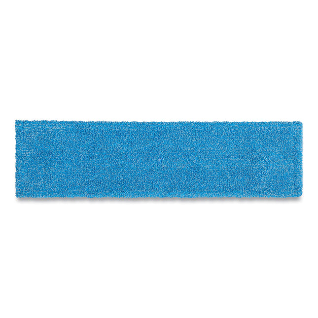Adaptable Flat Mop Pads, Microfiber, 19.5 X 5.5, Blue