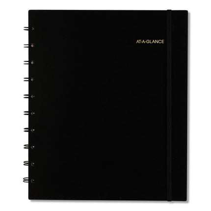 Move-A-Page Academic Weekly/Monthly Planners, 11 x 9, Black Cover, 12-Month (July to June): 2024 to 2025