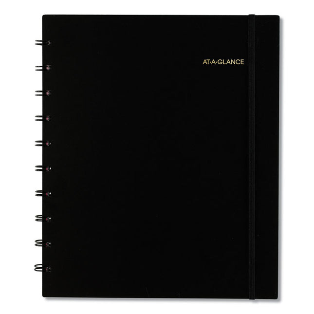 Move-A-Page Academic Weekly/Monthly Planners, 11 x 9, Black Cover, 12-Month (July to June): 2024 to 2025