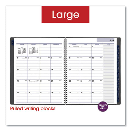 DayMinder Academic Weekly/Monthly Desktop Planner, 11 x 8.5, Charcoal Cover, 12-Month (July to June): 2024 to 2025
