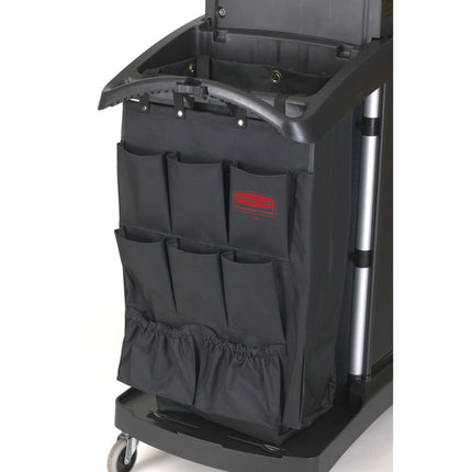 Fabric 9-Pocket Cart Organizer, 19.75 X 1.5 X 28, Black