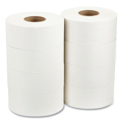 Jumbo Jr. Bathroom Tissue Roll, Septic Safe, 2-Ply, White, 3.5" x 1,000 ft, 8 Rolls/Carton