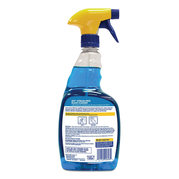 Streak-Free Glass Cleaner, Pleasant Scent, 32 Oz Spray Bottle