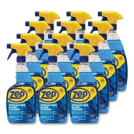 Streak-Free Glass Cleaner, Pleasant Scent, 32 Oz Spray Bottle, 12/carton