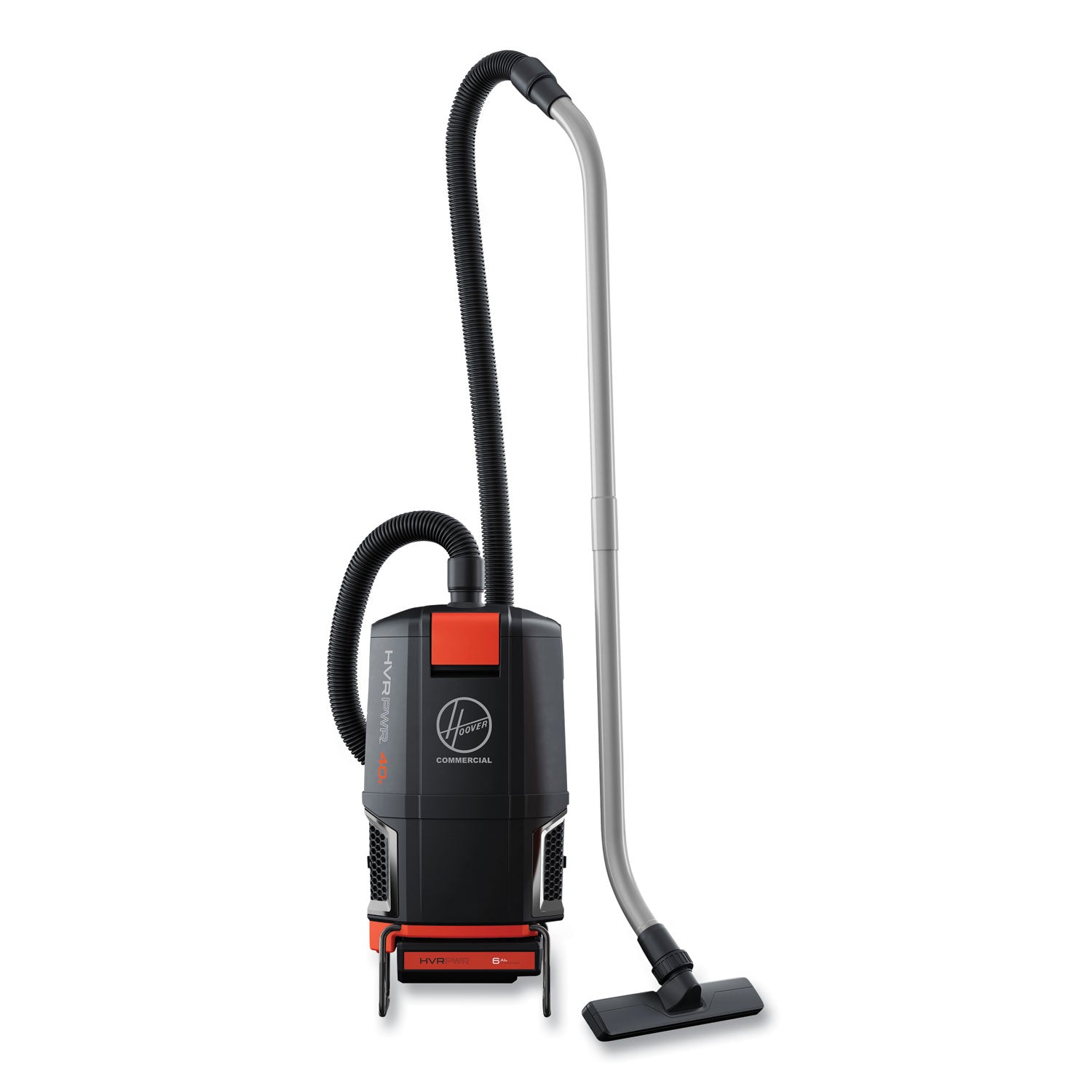 HVRPWR 40v Cordless Backpack Vacuum, Battery Sold Separately, 6 qt Tank Capacity, Black/red