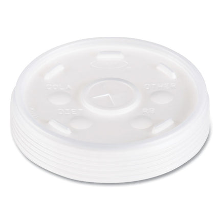 Plastic Lids, Straw-Slot Lid, Fits 12 oz to 24 oz Hot/Cold Foam Cups, Translucent, 100/Pack, 10 Packs/Carton