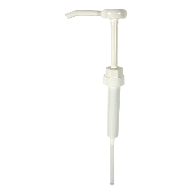 ECONOMY PLASTIC DISPENSING PUMP, 38 MM CAP FITS 1 GAL BOTTLES, WHITE