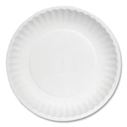White Paper Plates, 6" Dia, 100/pack, 10 Packs/carton