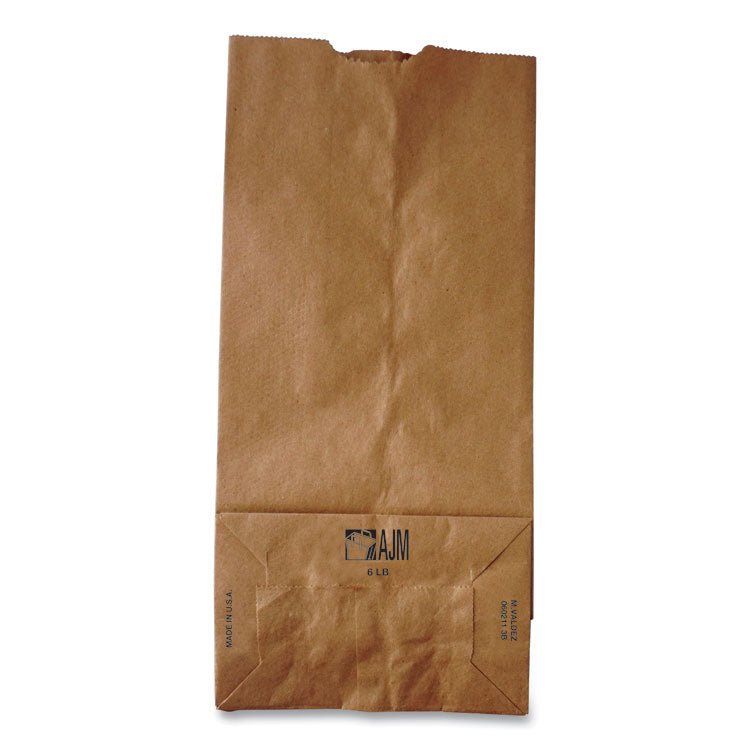 Grocery Paper Bags, #6 Size, 5.88" x 3.63" x 11", Natural, 500/Bundle