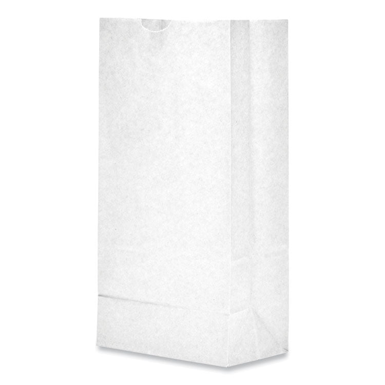 Grocery Paper Bags, #8 Size, 6" x 3.88" x 12.5", White, 500/Bundle