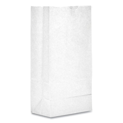 Grocery Paper Bags, #8 Size, 6" x 3.88" x 12.5", White, 500/Bundle