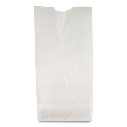 Grocery Paper Bags, #10 Size, 7" x 4.38" x 13.75", White, 500/Bundle