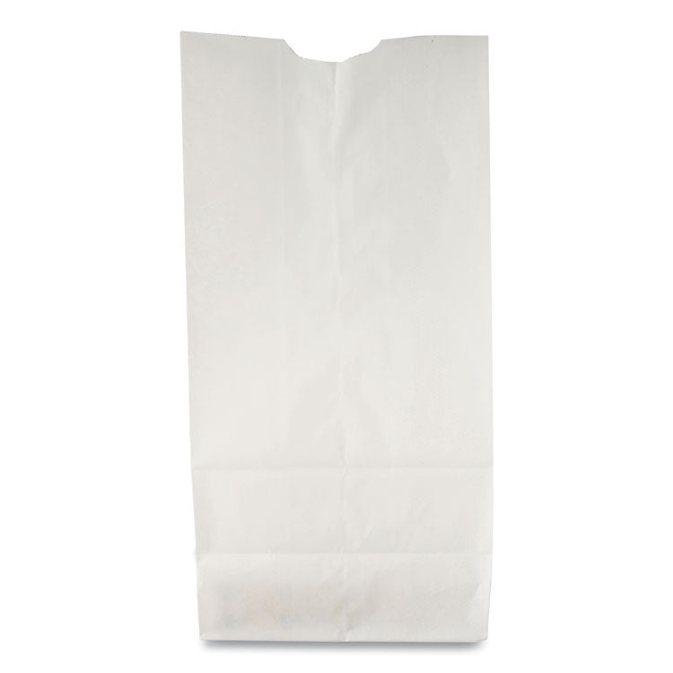 Grocery Paper Bags, #10 Size, 7" x 4.38" x 13.75", White, 500/Bundle