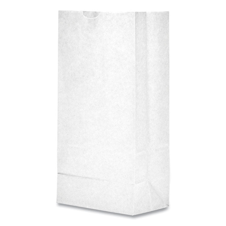Grocery Paper Bags, #10 Size, 7" x 4.38" x 13.75", White, 500/Bundle