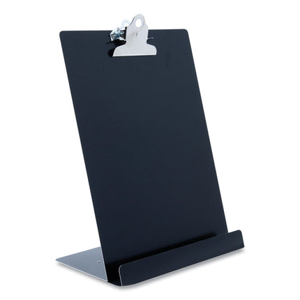 Free Standing Clipboard and Tablet Stand, 1" Clip Capacity, Letter Size: Holds 8.5 x 11 Sheets, Black