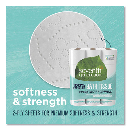 100% Recycled Bathroom Tissue, Septic Safe, 2-Ply, White, 240 Sheets/roll, 24/pack
