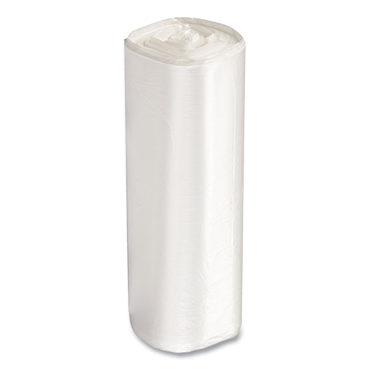 High-Density Commercial Can Liners, 16 gal, 5 mic, 24" x 33", Natural, Perforated Roll, 50 Bags/Roll, 20 Rolls/Carton