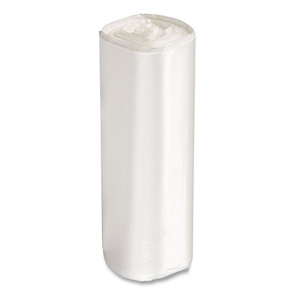 High-Density Commercial Can Liner Value Pack, 60 gal, 19 mic, 38" x 58", Clear, Interleaved Roll, 25 Bags/Roll, 6 Rolls/CT