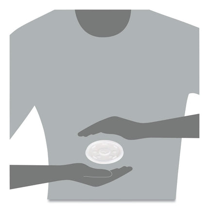 Plastic Lids, Straw-Slot Lid, Fits 12 oz to 24 oz Hot/Cold Foam Cups, Translucent, 100/Pack, 10 Packs/Carton