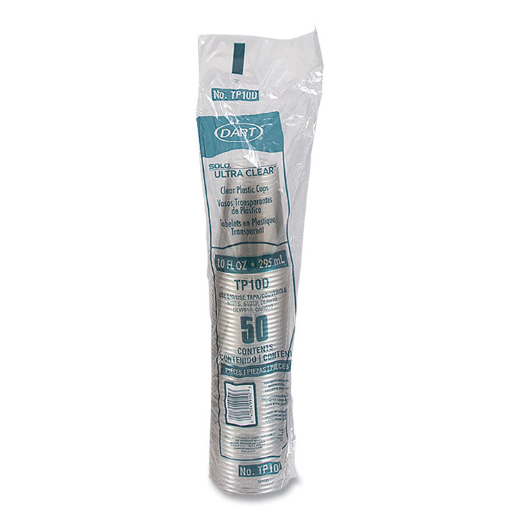 Ultra Clear PET Cups, Tall, 10 oz, Plastic, 50/Bag, 20 Bags/Carton
