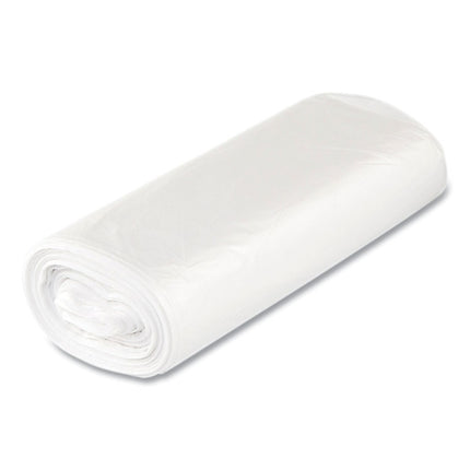 High-Density Commercial Can Liner Value Pack, 33 gal, 14 mic, 33" x 39", Clear, Interleaved Roll, 25 Bags/Roll, 10 Rolls/CT