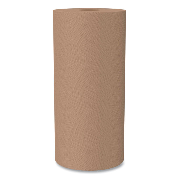 Natural Unbleached 100% Recycled Paper Kitchen Towel Rolls, 2-Ply, Individually Wrapped, 11 x 9, 120/Roll, 30 Rolls/Carton