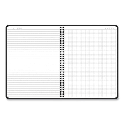 Contemporary Lite Weekly/Monthly Planner, 11 x 8.25, Black Simulated Leather Cover, 12-Month (Jan to Dec): 2025