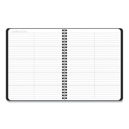 Contemporary Lite Weekly/Monthly Planner, 8.75 x 7, Black Simulated Leather Cover, 12-Month (Jan to Dec): 2025