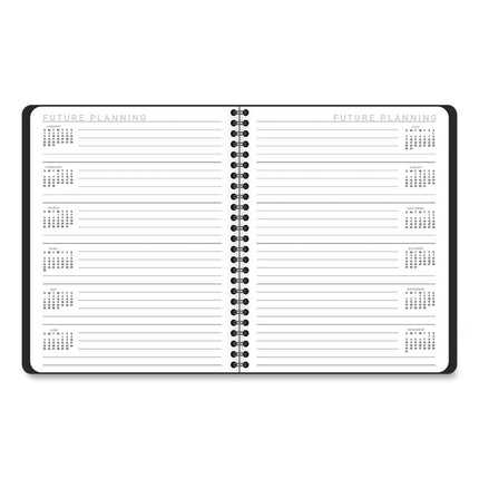 Contemporary Lite Weekly/Monthly Planner, 8.75 x 7, Black Simulated Leather Cover, 12-Month (Jan to Dec): 2025