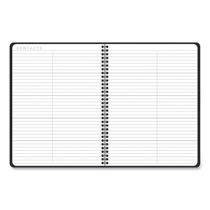 Contemporary Lite Weekly/Monthly Planner, 11 x 8.25, Black Simulated Leather Cover, 12-Month (Jan to Dec): 2025